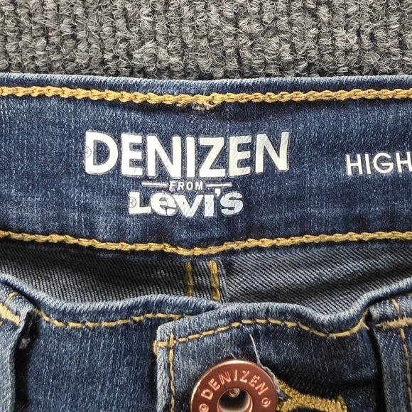 Denizen from Levis High Rise Jegging Distressed Medium Wash Blue Jeans Sz 3 W26 - Picture 5 of 12